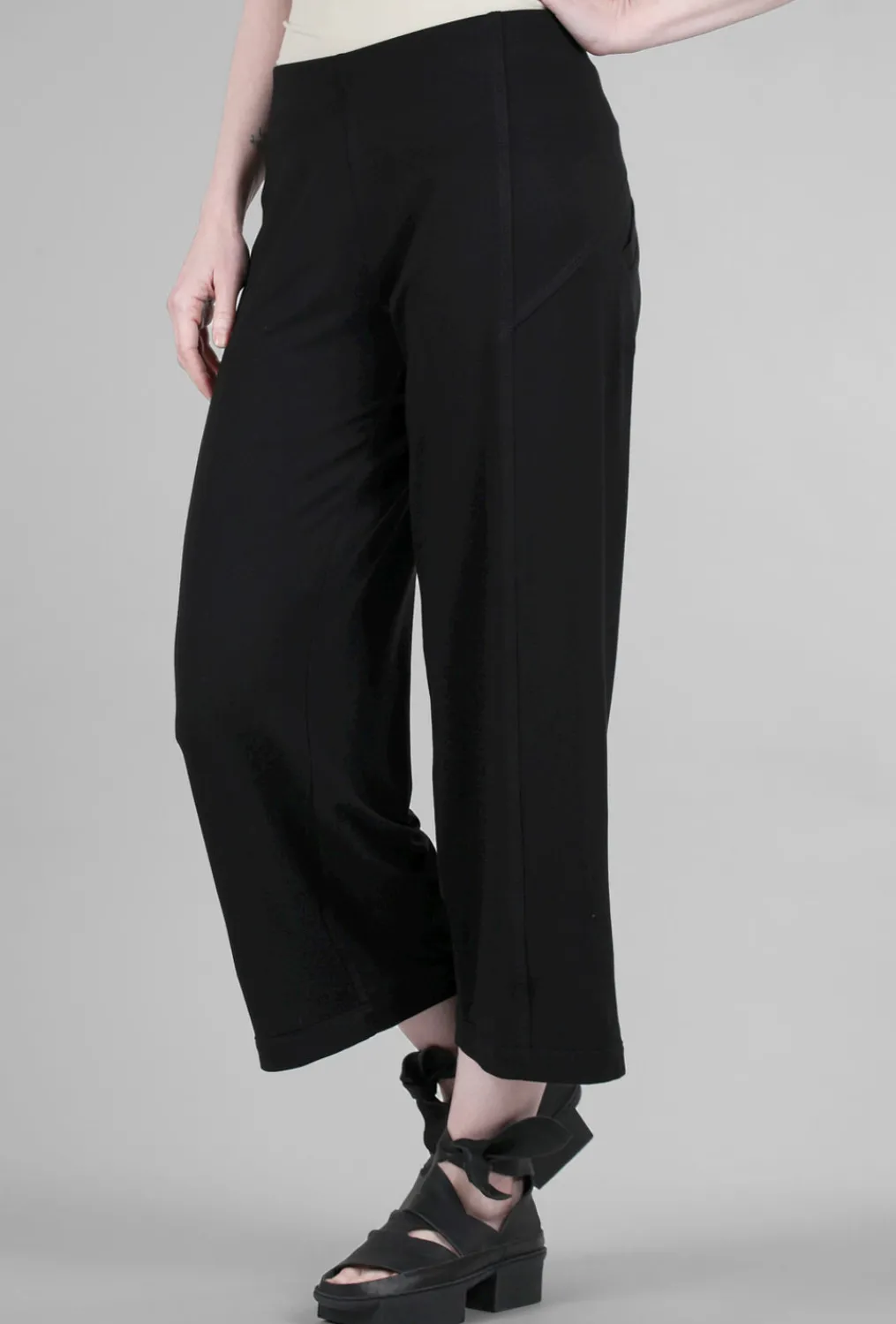 Shop Evie Lou French Terry Darlene Pants, Black
