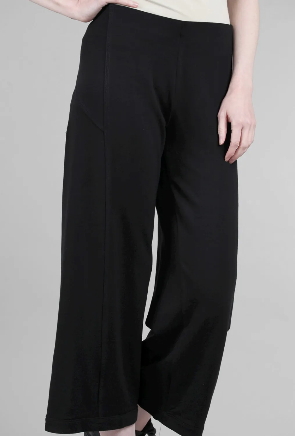 Shop Evie Lou French Terry Darlene Pants, Black