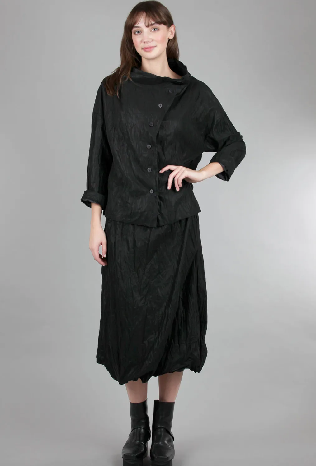 Discount Evie Lou Gallerist Crinkle Jacket, Black