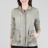 Fashion Evie Lou Garment-Dye Knit Jacket, Taupe