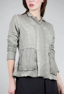 Fashion Evie Lou Garment-Dye Knit Jacket, Taupe
