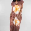 Shop Evie Lou Gauze Peasant Muscle Dress, Tunisia Rust