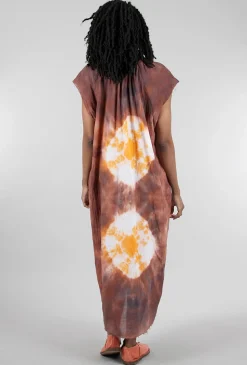 Shop Evie Lou Gauze Peasant Muscle Dress, Tunisia Rust