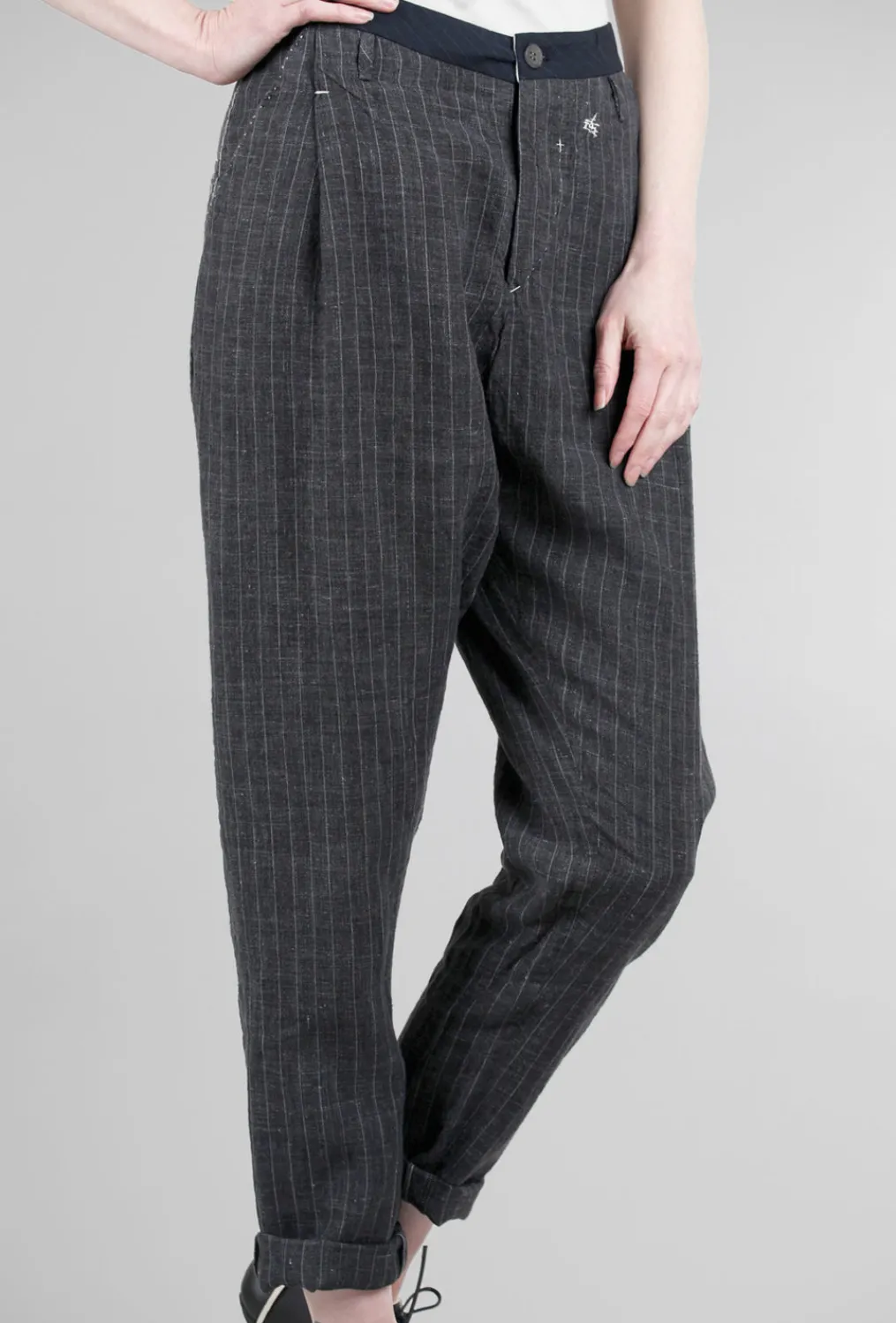 Sale Evie Lou Gentleman Friend Trouser, Gray Wash