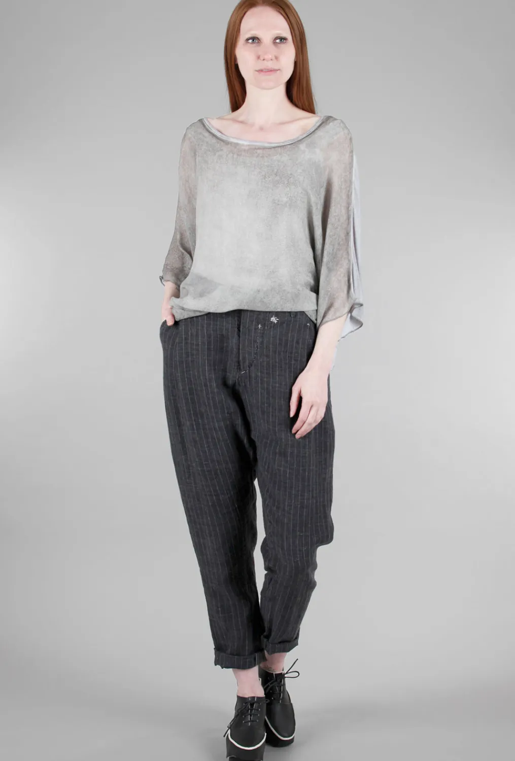 Sale Evie Lou Gentleman Friend Trouser, Gray Wash