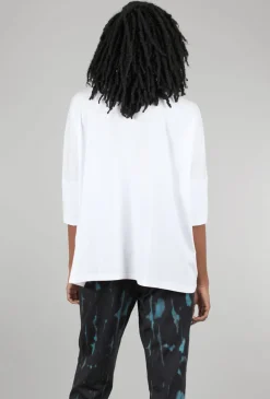 Sale Evie Lou Graphic Diamond Boxy Tee, White