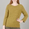 Outlet Evie Lou Gray Pucker Boatneck Top, Urchin