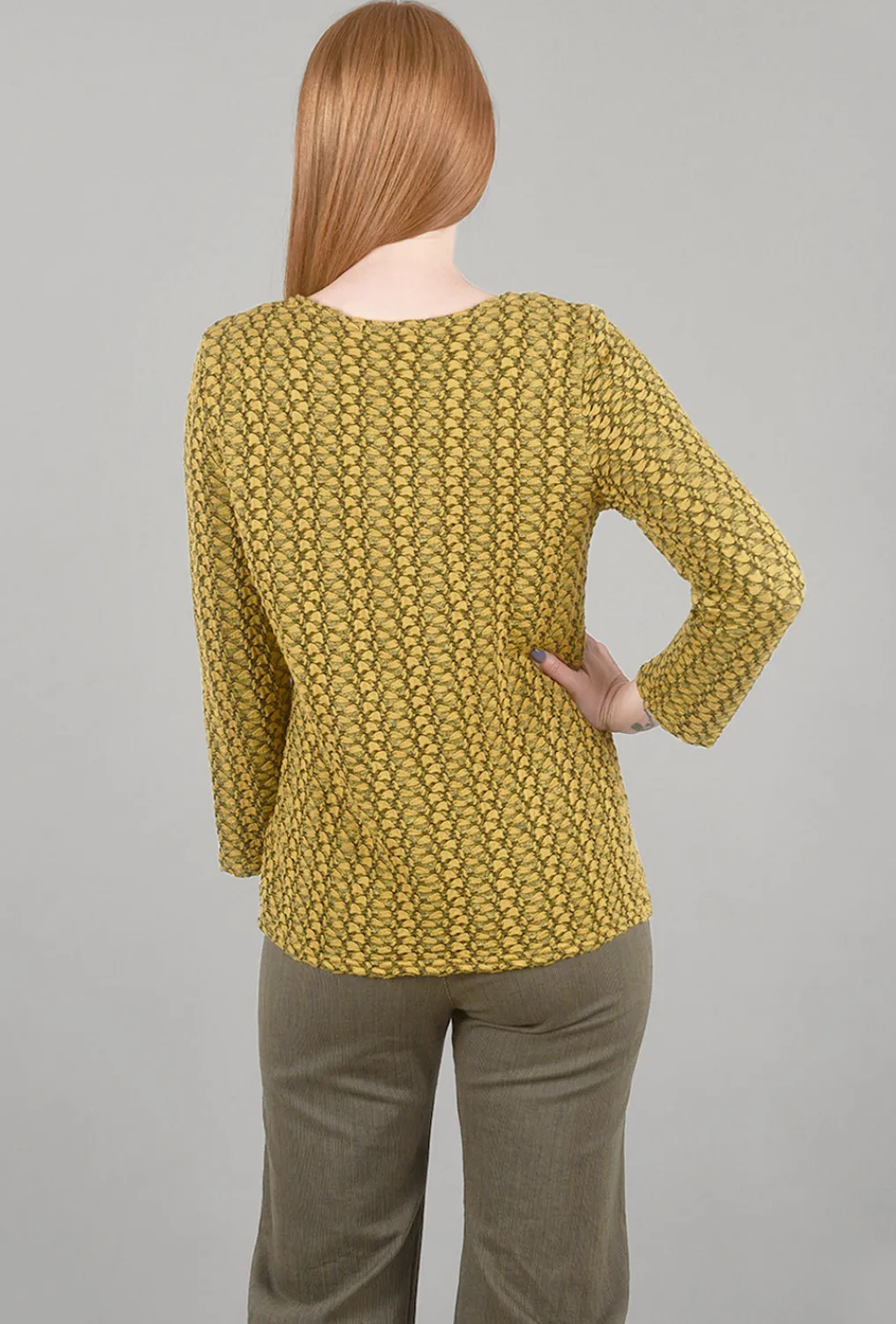 Outlet Evie Lou Gray Pucker Boatneck Top, Urchin
