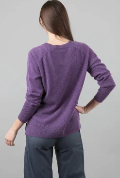 Online Evie Lou Helen Cashmere Pullover, Amethyst