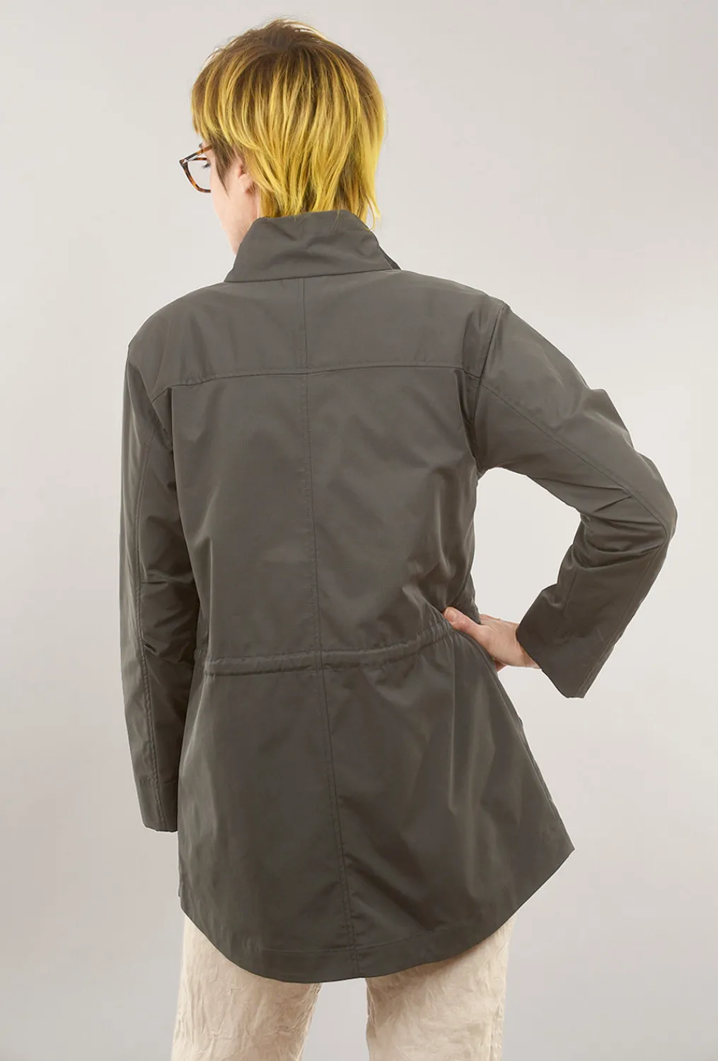Shop Evie Lou High-Low Anorak, Granite