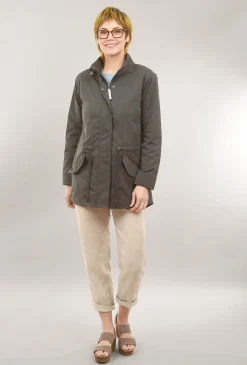 Shop Evie Lou High-Low Anorak, Granite