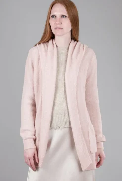 Sale Evie Lou Hooded Sweater Duster, Rose