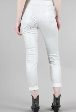 Cheap Evie Lou Iconic Stretch Jeans, White/Silver