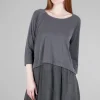 Shop Evie Lou Inset Drape Tunic, Dove Gray
