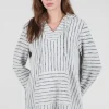 Outlet Evie Lou Island Stripe Terry Hoodie, Dune