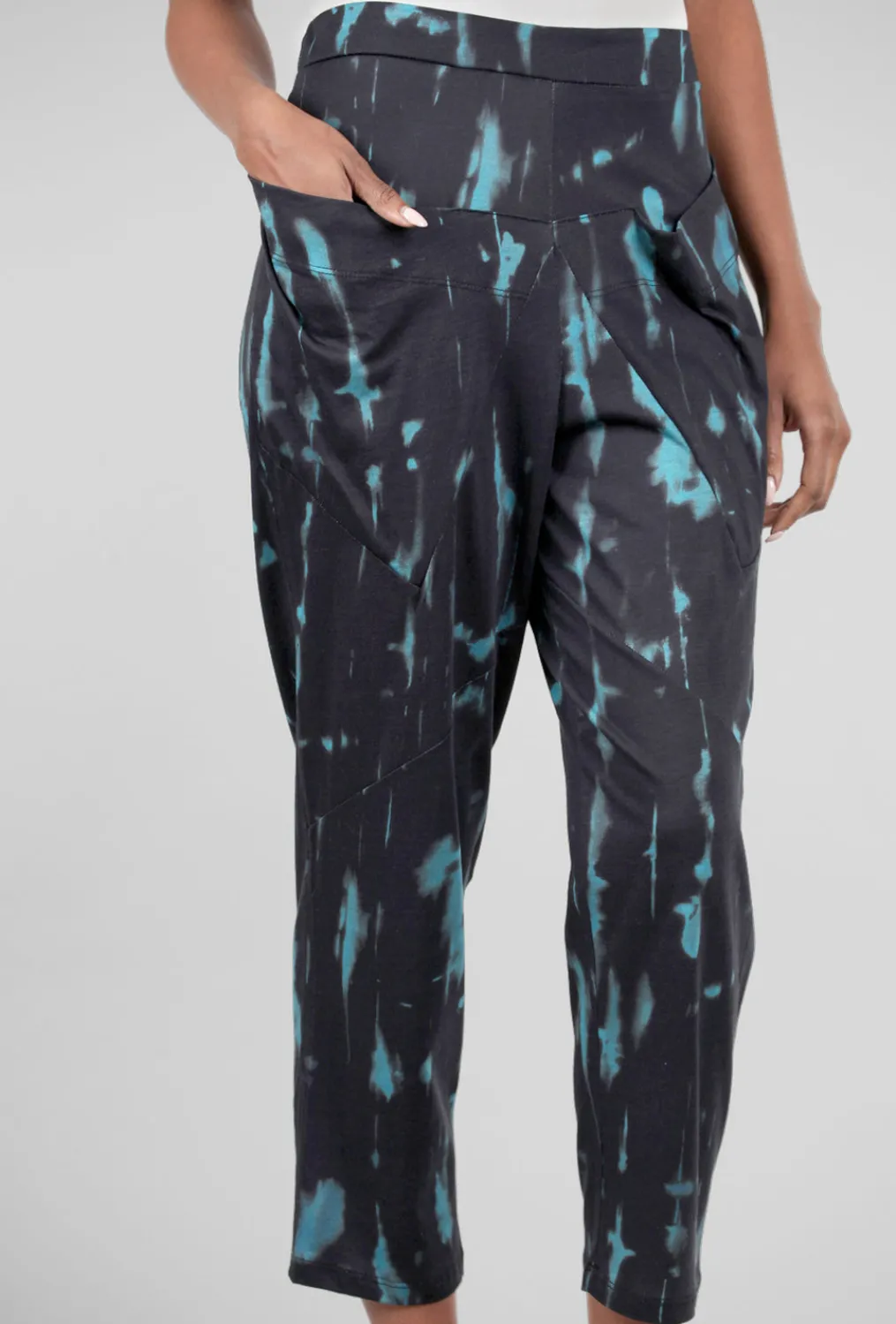 Best Sale Evie Lou Jersey Taper Pocket Pant, Storm