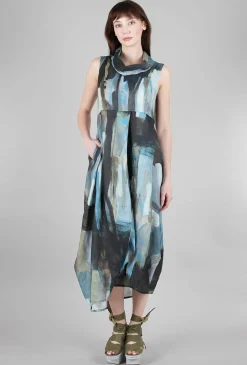 New Evie Lou Kaiga Dress, Blue Multi