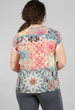 Best Evie Lou Kaleida Paise Blouse, Blue Multi