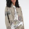Fashion Evie Lou Kelley Cropped Coat, Teddy Check