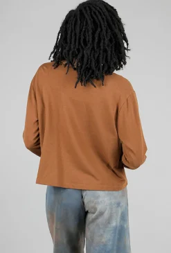 Best Sale Evie Lou Knit Boxy Shirt, Flaxseed