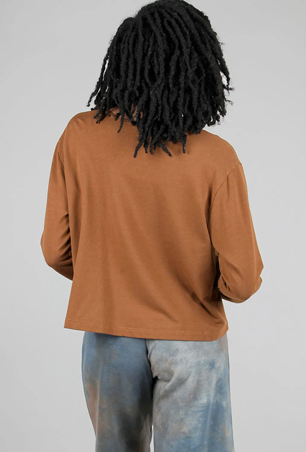 Best Sale Evie Lou Knit Boxy Shirt, Flaxseed
