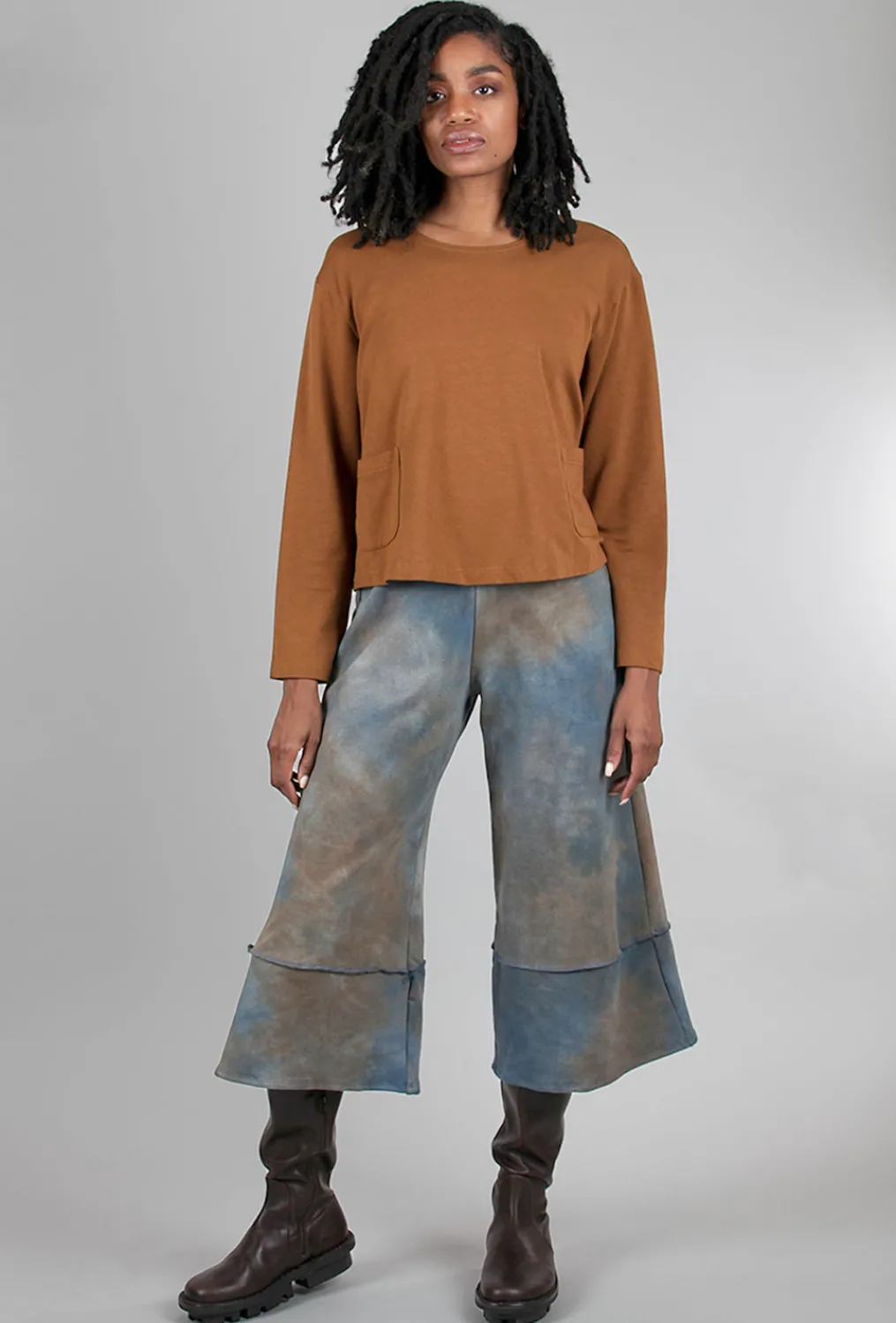Best Sale Evie Lou Knit Boxy Shirt, Flaxseed