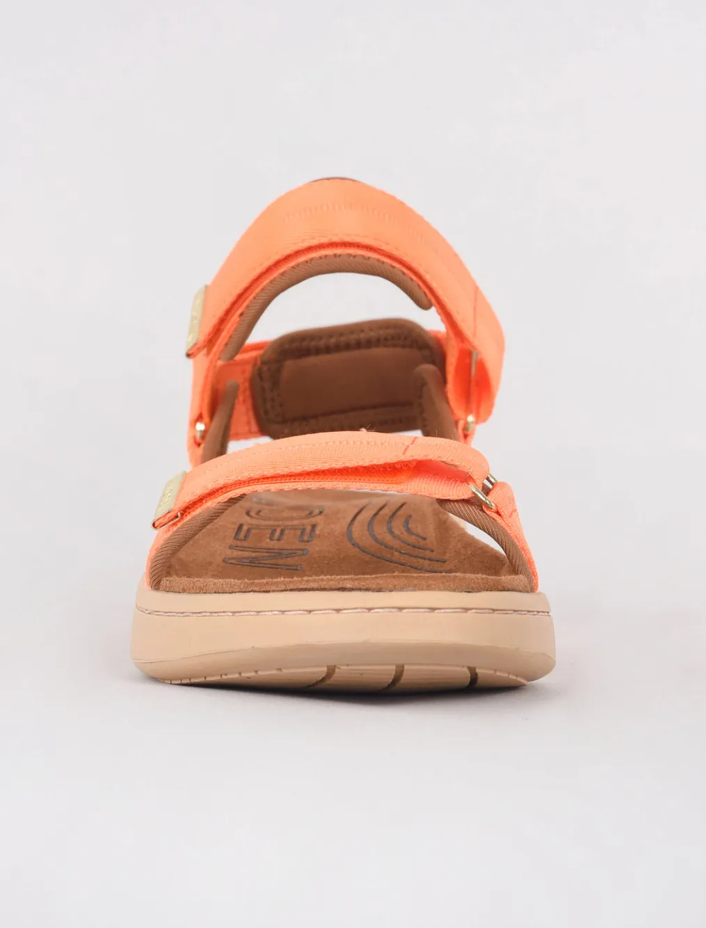 Best Evie Lou Line Textile Sandal, Tiger Orange