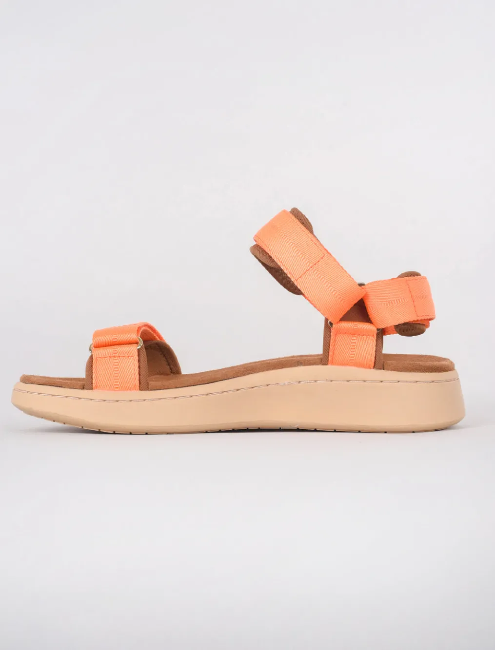 Best Evie Lou Line Textile Sandal, Tiger Orange