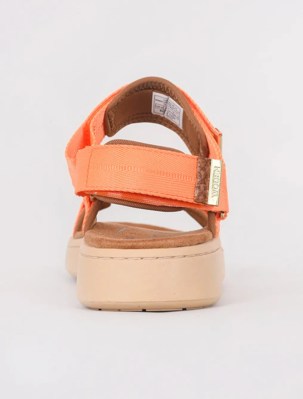 Best Evie Lou Line Textile Sandal, Tiger Orange