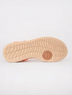 Best Evie Lou Line Textile Sandal, Tiger Orange