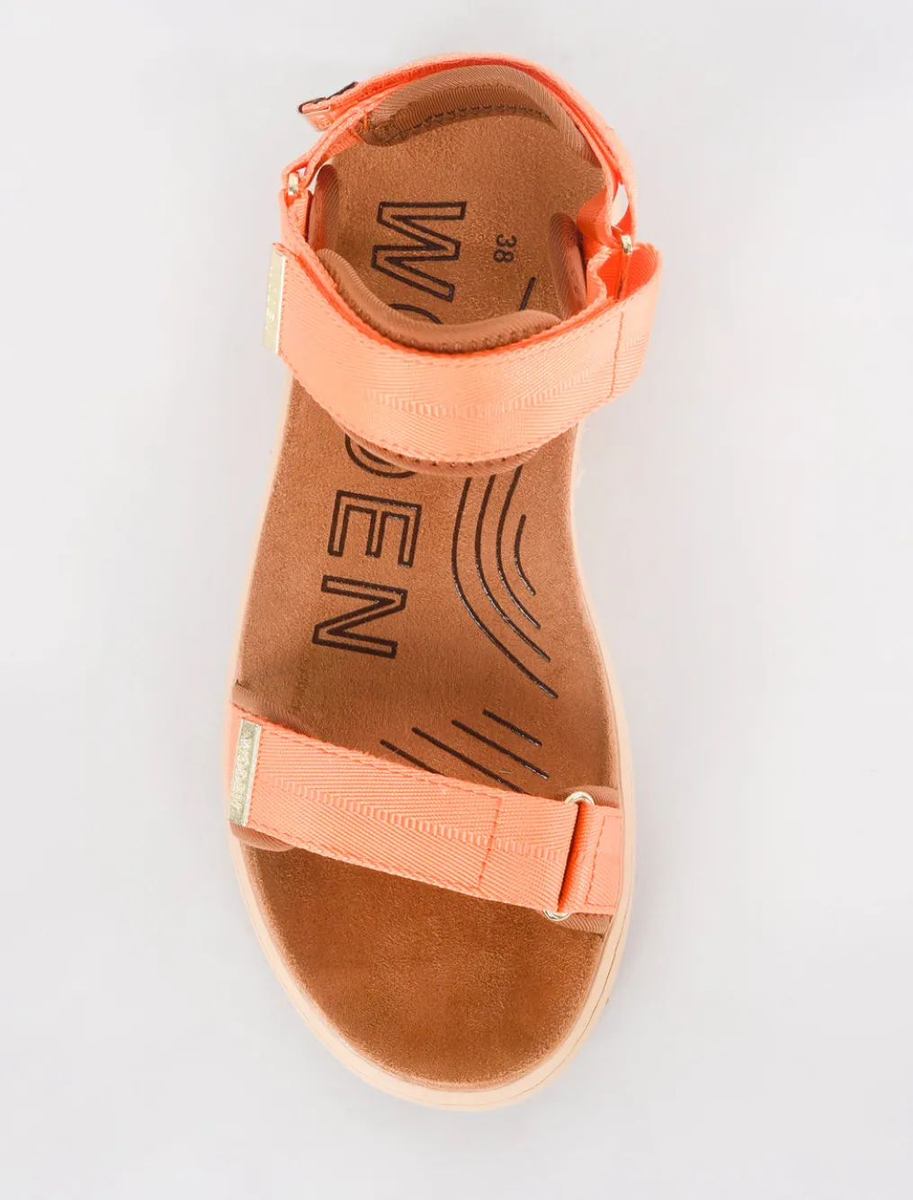 Best Evie Lou Line Textile Sandal, Tiger Orange