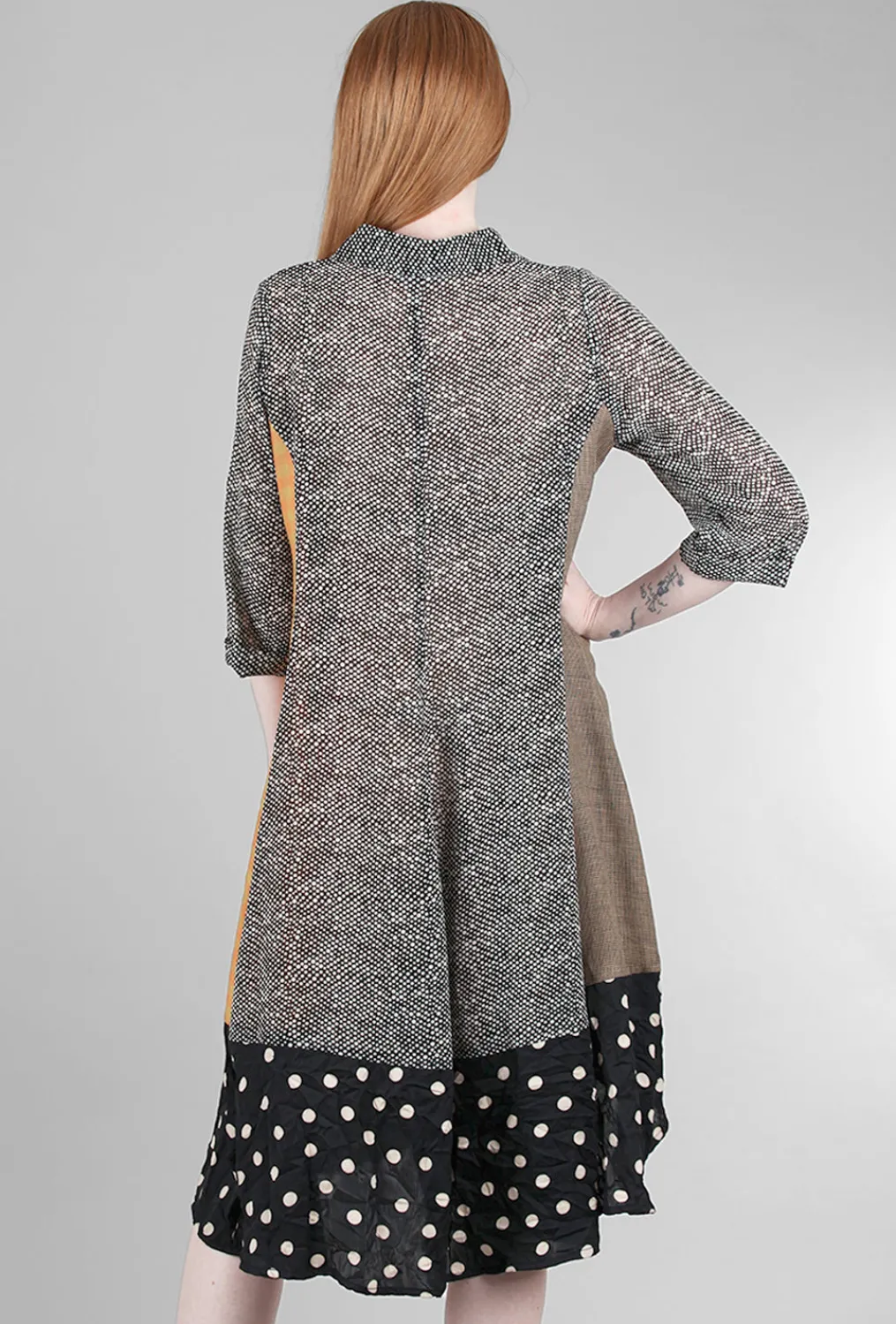 Online Evie Lou Linen Mix Shirt Dress, Rust Multi