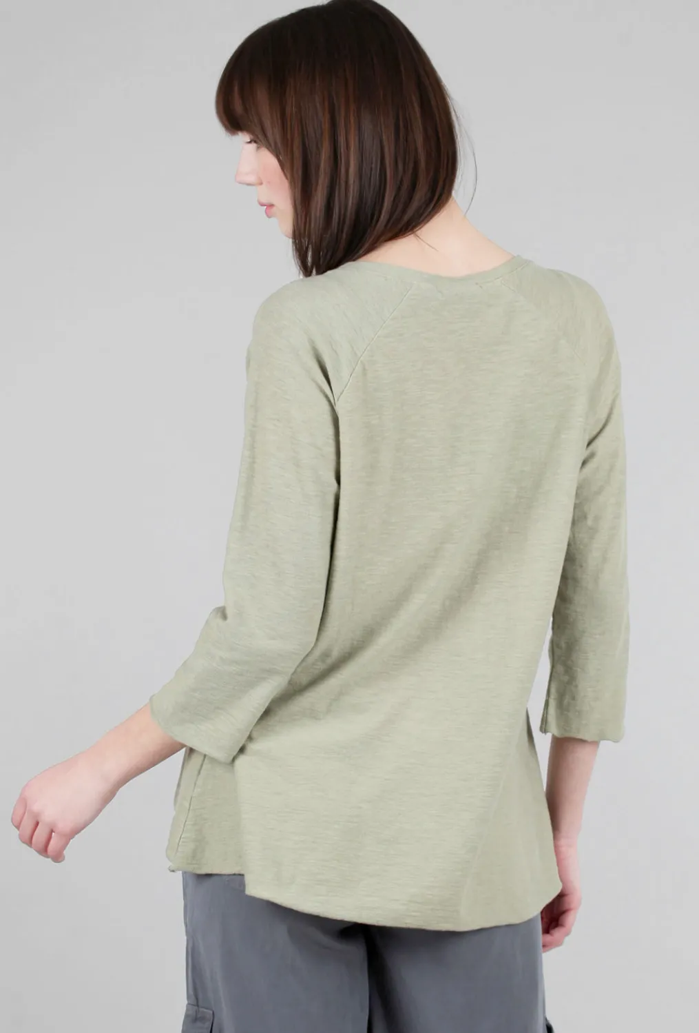 Sale Evie Lou Linen-Jersey Button Cardie, Seaweed