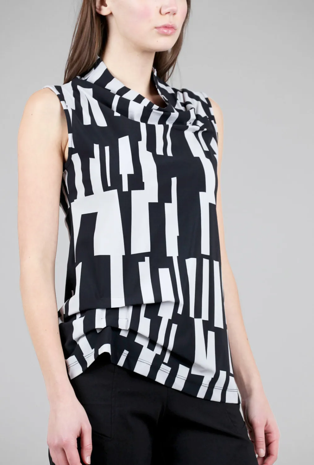 Discount Evie Lou Liza Top, Beatnik Gris Print