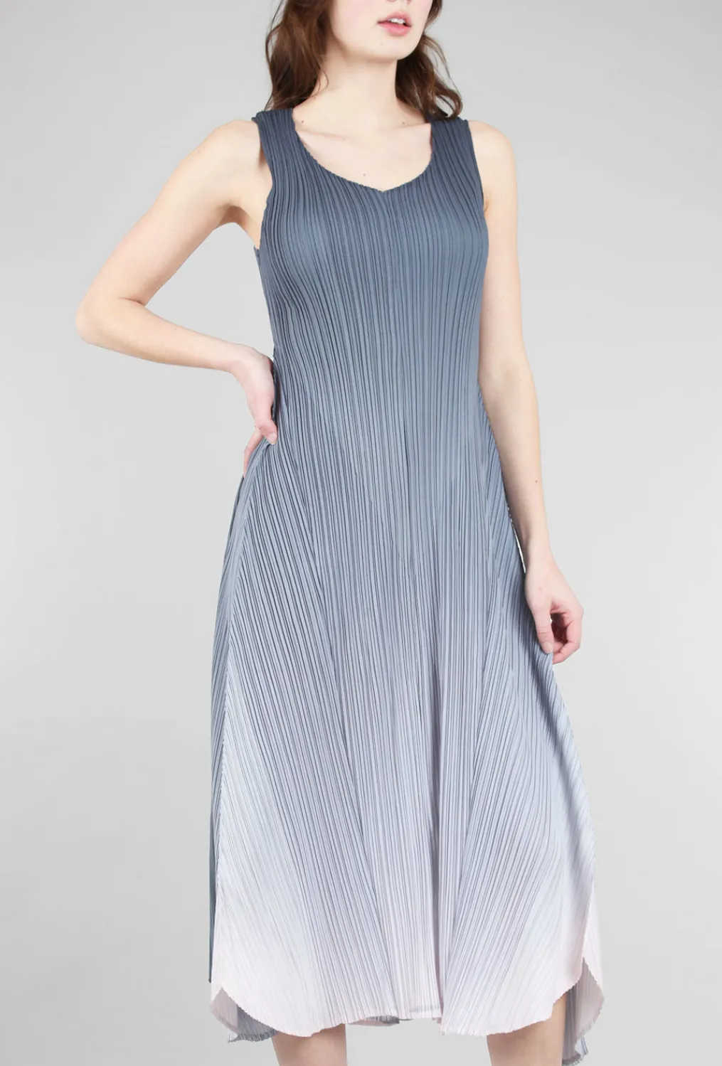 Store Evie Lou Long Estrella Dress, Charcoal Fade