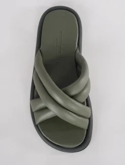 Fashion Evie Lou Lotta Cross Mule Sandal, Algae