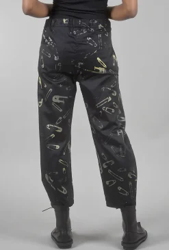 Sale Evie Lou Lucia Hand-Painted Pins Pant, Black