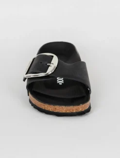Hot Evie Lou Madrid Big Buckle, Black Leather