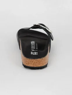 Hot Evie Lou Madrid Big Buckle, Black Leather