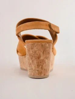 Cheap Evie Lou Maline Cork Wedge, Saffron