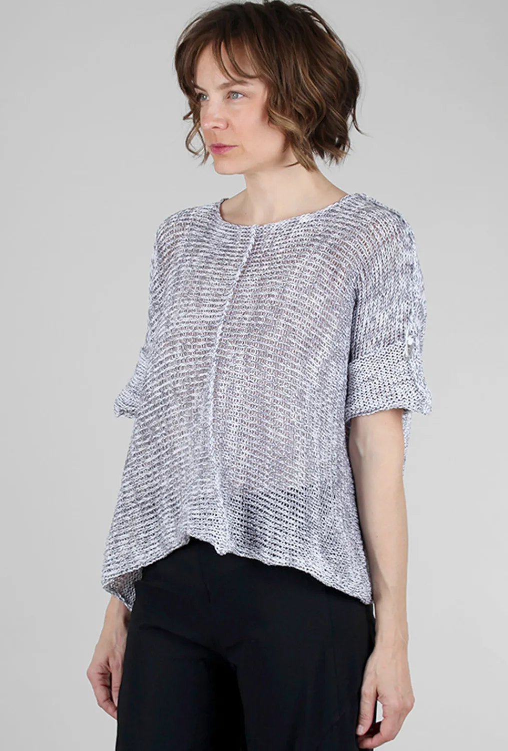 Clearance Evie Lou Marconi Pullover, Navy/White