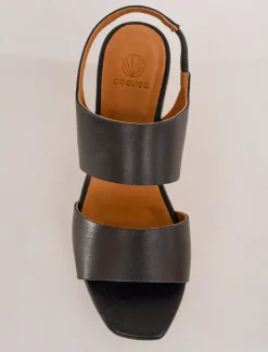 New Evie Lou Massy Cork Wedge, Deep Sea Black