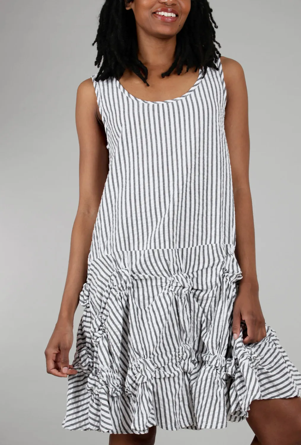 Best Evie Lou Matilda Tunic, White/Murphy Stripe