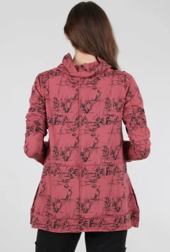 Best Sale Evie Lou Mazie Sweatshirt, Marsala Etching