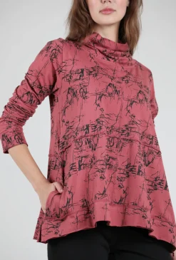 Best Sale Evie Lou Mazie Sweatshirt, Marsala Etching