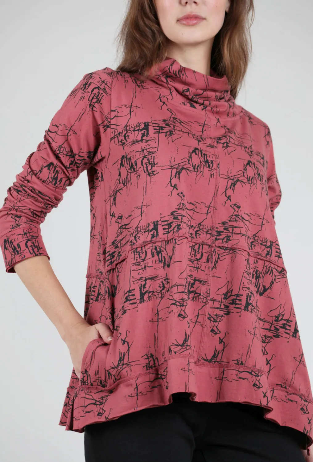 Best Sale Evie Lou Mazie Sweatshirt, Marsala Etching