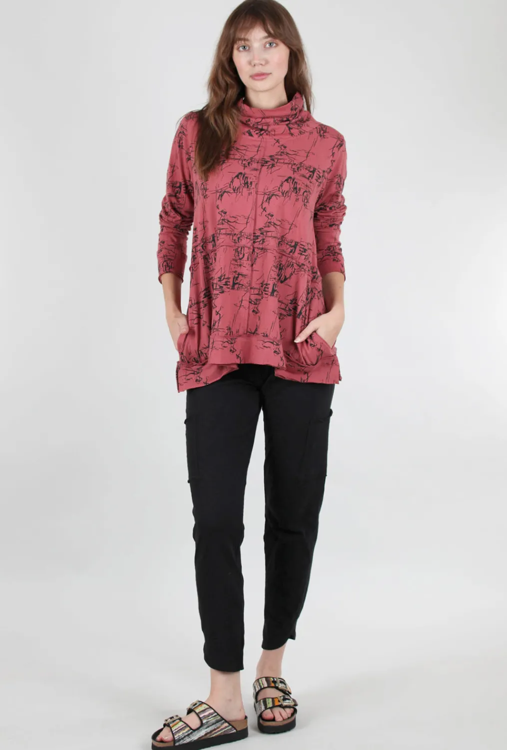 Best Sale Evie Lou Mazie Sweatshirt, Marsala Etching