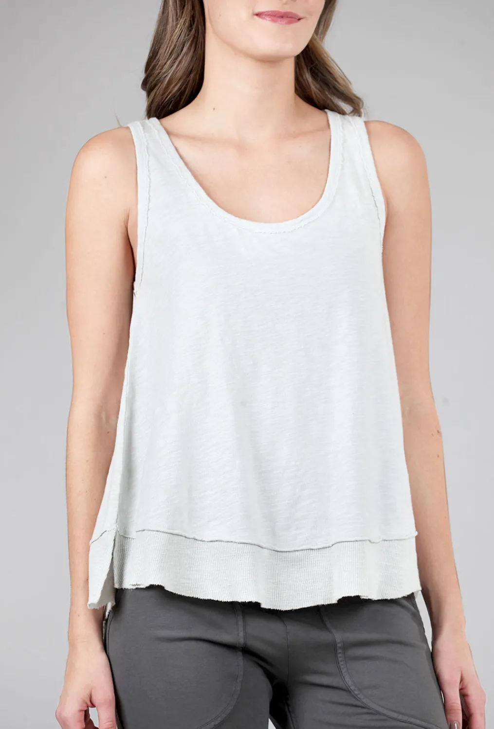 Outlet Evie Lou Md Scoopneck Tank, Cloud Gray