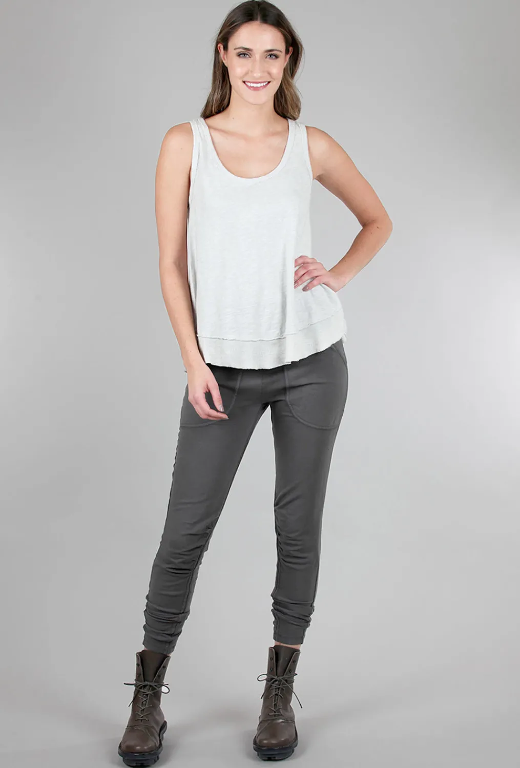 Outlet Evie Lou Md Scoopneck Tank, Cloud Gray