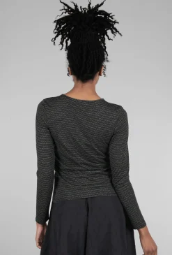 Cheap Evie Lou Mika Tee, Black/Sand Dash